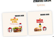 Burger King menu