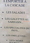 La Cascade menu