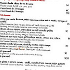 Côté Vigne menu