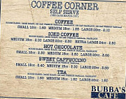 Bubba's menu