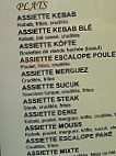 Kebab Kara Deniz menu