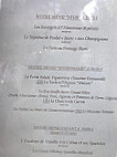 Auberge des Trois Châteaux menu