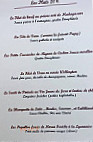 L'atelier Gourmand menu