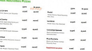 Allo Pizza menu