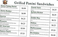 The Piazza menu