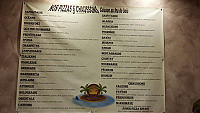 L'ile aux pizzas menu