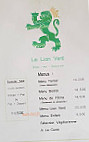 Le Lion Verd menu