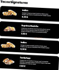 Chamas Tacos menu