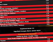 La Baraka Kebab menu