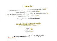 Le Comptoir menu