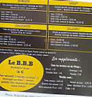 Le Bungalow menu