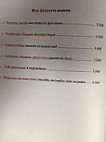 Le Duellas menu