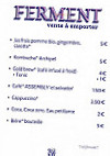 Ferment menu