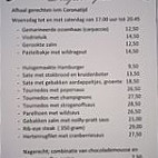 De Koperen Pot menu