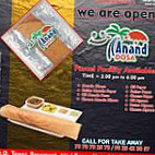 Anand Dosa. menu