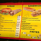 KEBAB DU SOLEIL PERPIGNAN menu