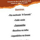 Café A Cancela menu