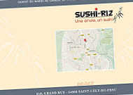 Sushi-riz menu