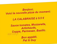 L'origan menu