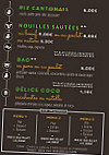 Bo Bun Truck menu