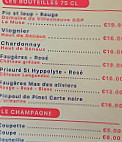 Le Grand Bleu menu