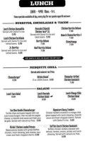 Tumbleweed Tex Mex Grill Margarita menu