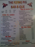 The Flying Pig -b-que menu