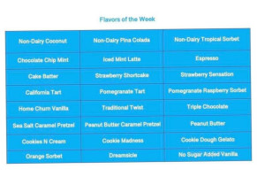 Frozen Falls Self-serve Frozen Yogurt menu