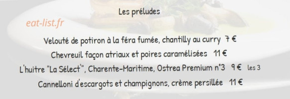 L'Ôtrement menu