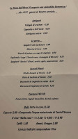 La Tana Dell'orso menu