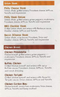 Charley's Philly Steaks menu