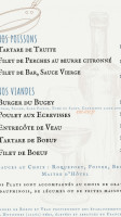 Auberge De La Paillere menu