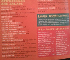 Los Mariachis menu