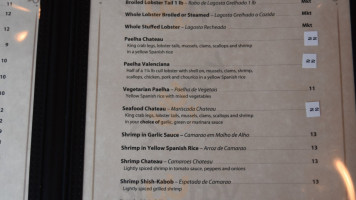 Mediterranean Chateau menu