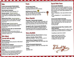 C W Meats And Treats menu