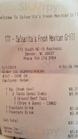 Salsarita's Fresh Mexican Grill menu