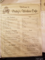 Patty's Wicker Cafe menu