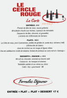 Le Cercle Rouge menu