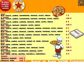 Alexis Pizza menu