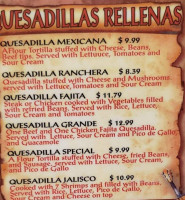 Dos Primos menu