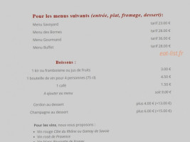 L'auberge Des Bornes menu