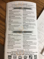 Roma Italian menu