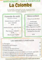 Restaurant La Colombe menu