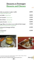 La Dent du Geant menu