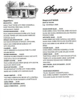 Spagna's menu