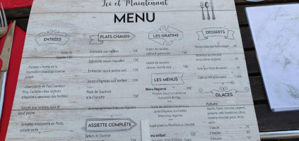 Ici et Maintenant menu