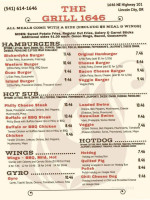 The Grill 1646 menu