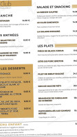 Le Club House menu