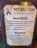 My Saloon, Inc. menu