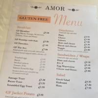 Amor Cafe And Bistro menu